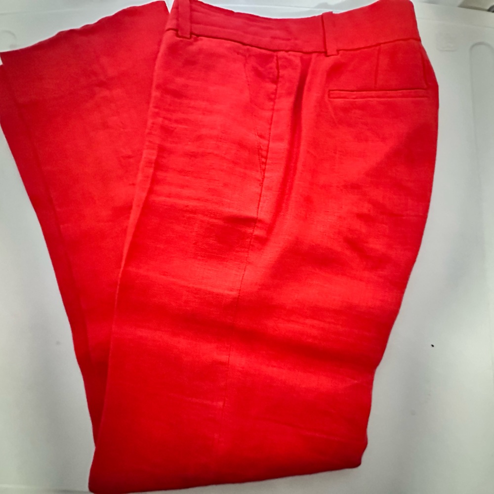 Orange linen pants!